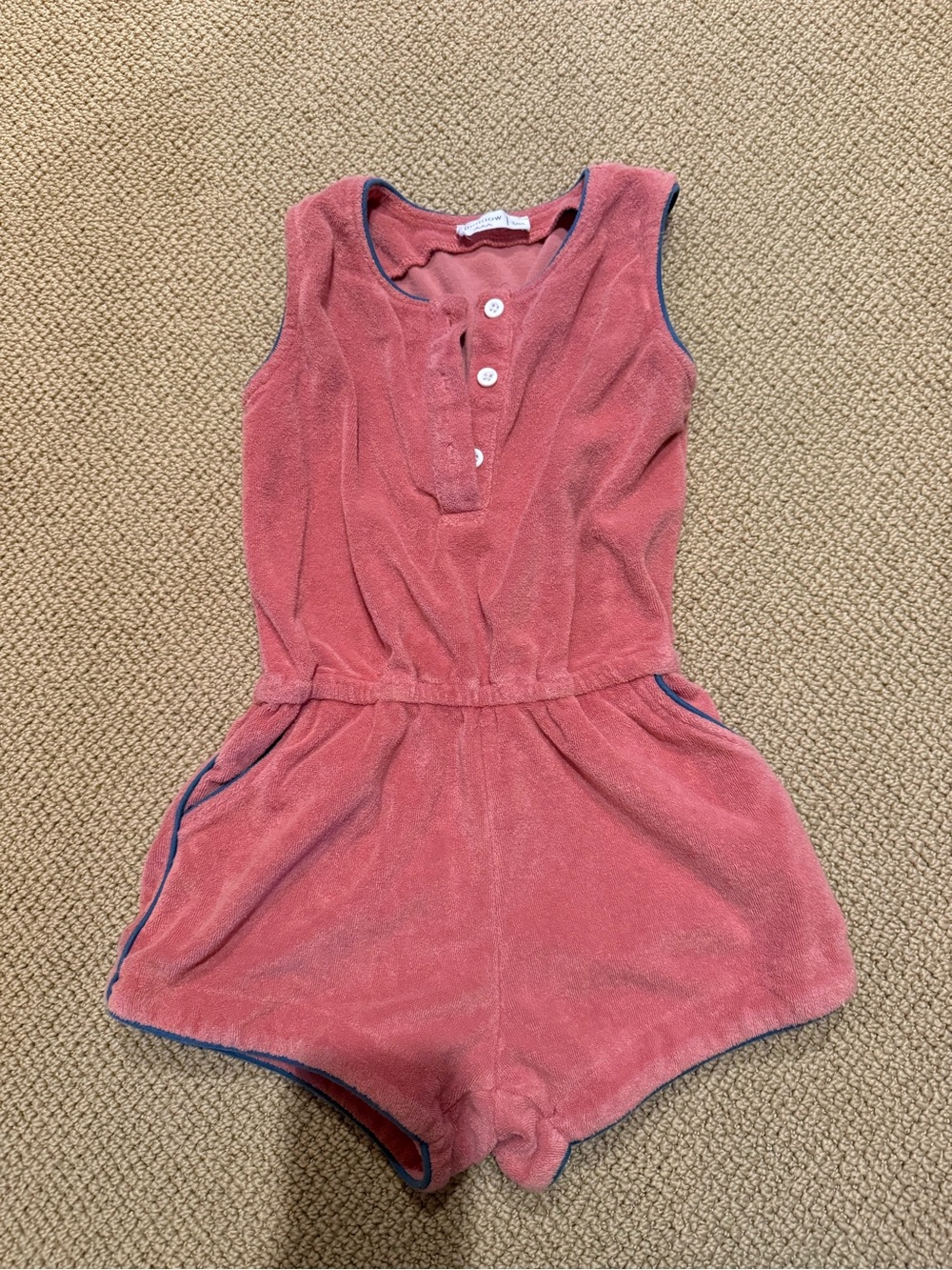 Girls' poppy french Terry Romper size 5/6